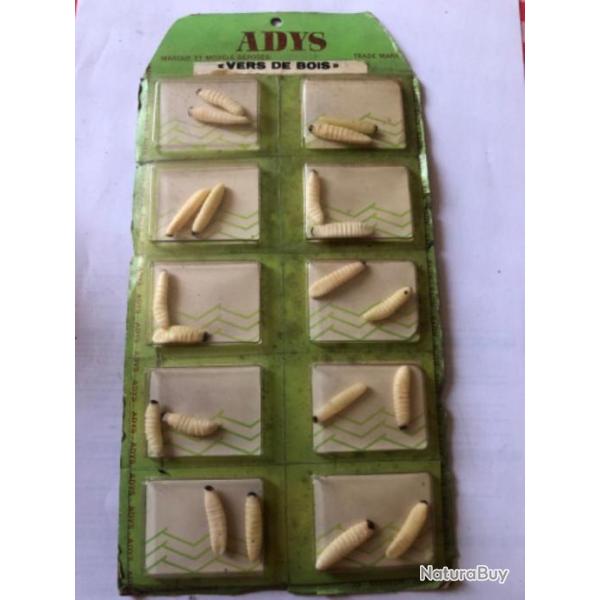 20 vers de bois imitation leurre p�che collection ancien