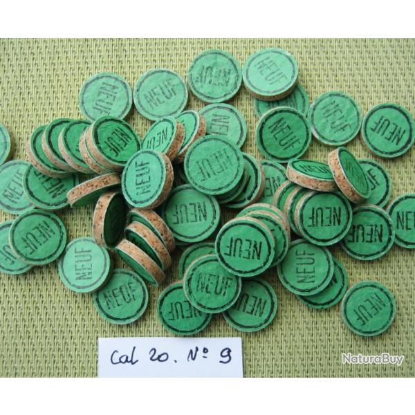 Rondelles  de  fermeture  couleur  verte cal  20  No  9