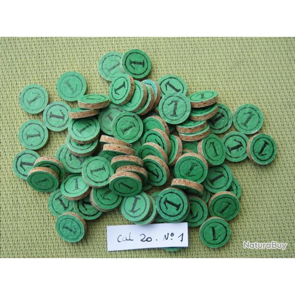 Rondelles  de  fermeture  couleur  verte cal  20  No  1