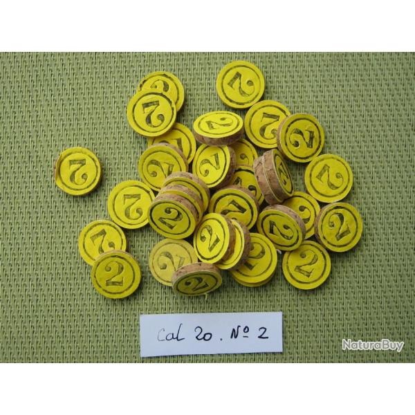 Rondelles  de  fermeture  couleur  jaune  cal  20  No  2