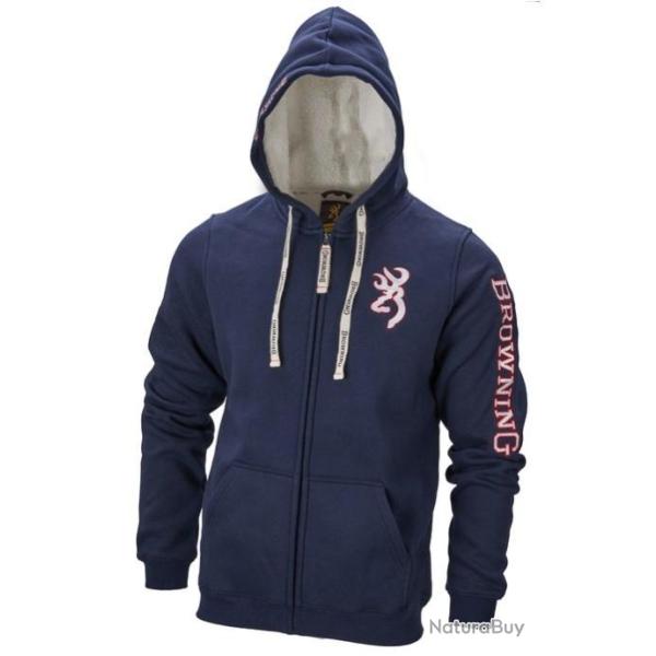 Sweat zipp� Snapshot Warm bleu marine BROWNING