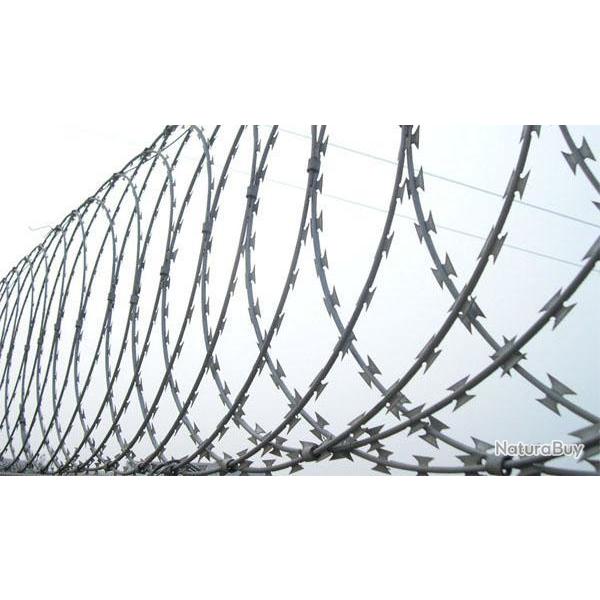1000m fil de fer barbel� militaire Concertina �300 - Fil Barbel� � lames anti-intrusion