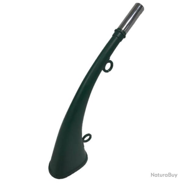 CORNE D'APPEL PLATE CINTR�E MILLIENS 25 CM EN LAITON POLYM�RIS� VERTE