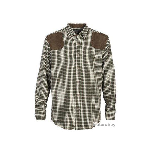 Chemise � manches longues Sologne Marron et Vert Percussion-S