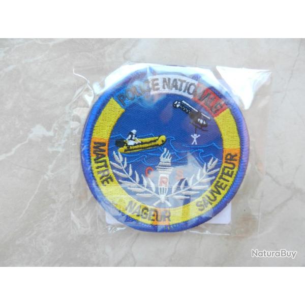Insigne badge tissu Police Nationale France CRS - Ma�tre Nageur Sauveteur