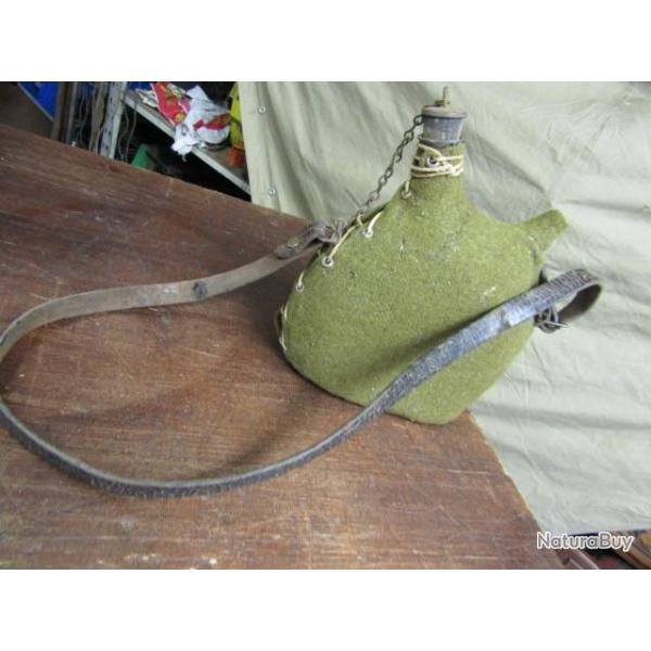 gourde drap moutarde arm�e premi�re seconde guerre ww1 ww2 poilu casque l�gion arm�e Afrique