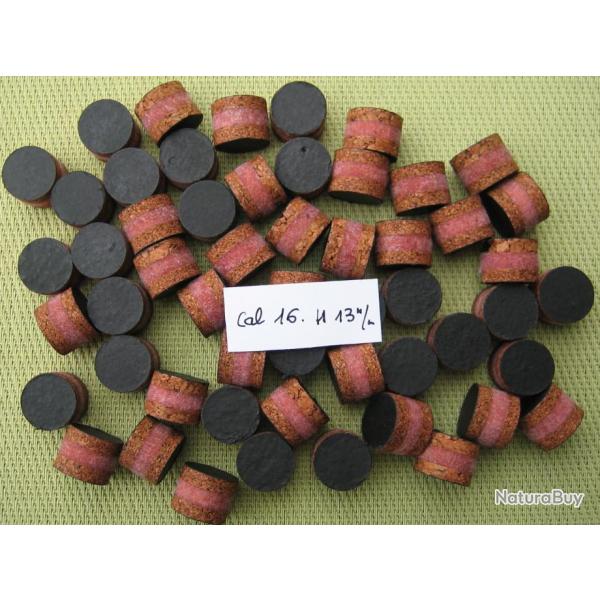 Bourres  lige  feutre  rose  lige  de  1re  qualit  cal  16  hauteur  14 mm