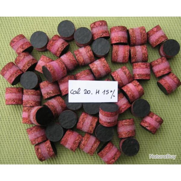 Bourres  lige  feutre  lige  excellente  qualit  cal  20  haut 15 mm