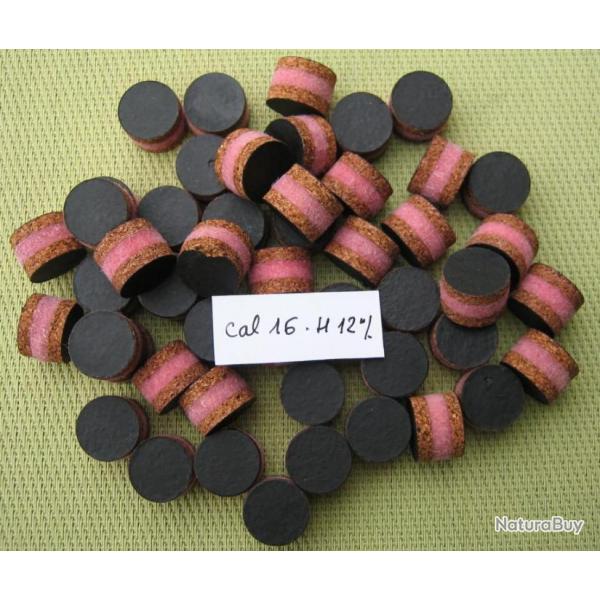 Bourres  lige  feutre  lige  premire  qualit  cal  16  hauteur  12 mm