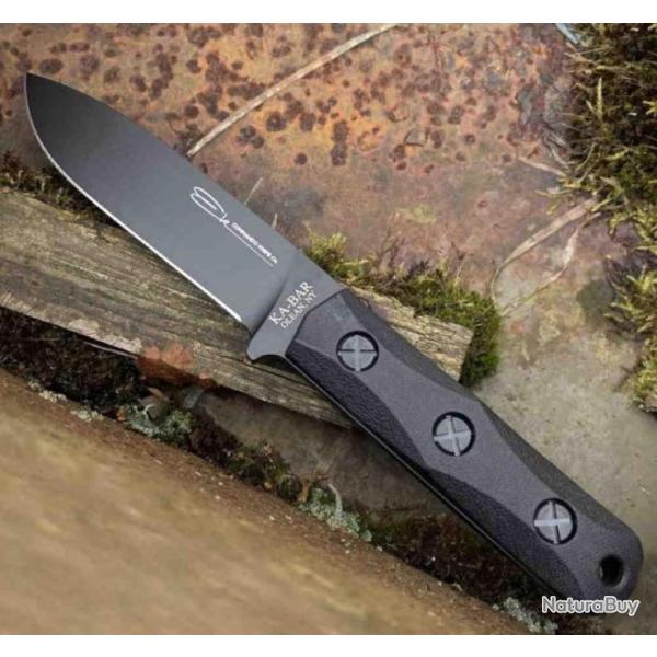Couteau Kabar EK Commando Short Drop Point lame Acier Carbone 1095 Manche & Etui Made USA EK51