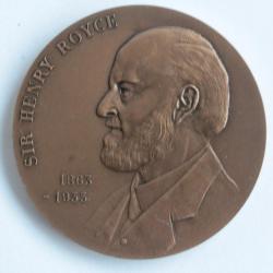 Médaille Sir Henry Royce 75th Anniversary of the Silver Ghost Automobile
