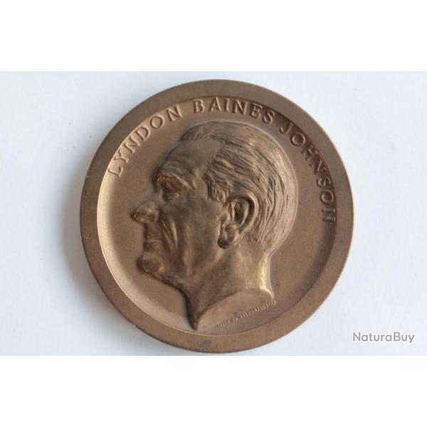 M�daille Lyndon Baines Johnson President USA 1965