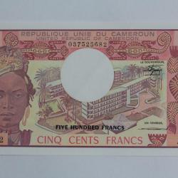 Billet 500 Francs 1983 Cameroun neuf