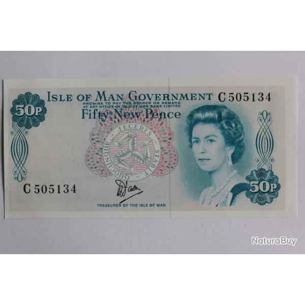 Billet 50 New Pence �le de Man type Elizabeth II