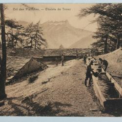 CPA Suisse Col des Planches Chalets de Tronc