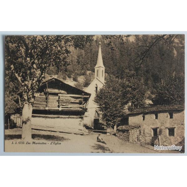 CPA Suisse Les Mar�cottes L'�glise
