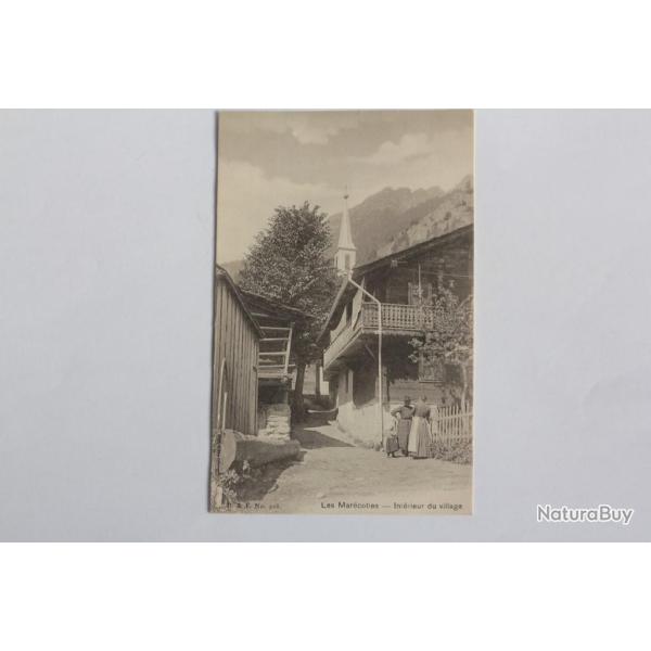 CPA Suisse Les Mar�cottes Int�rieur du village