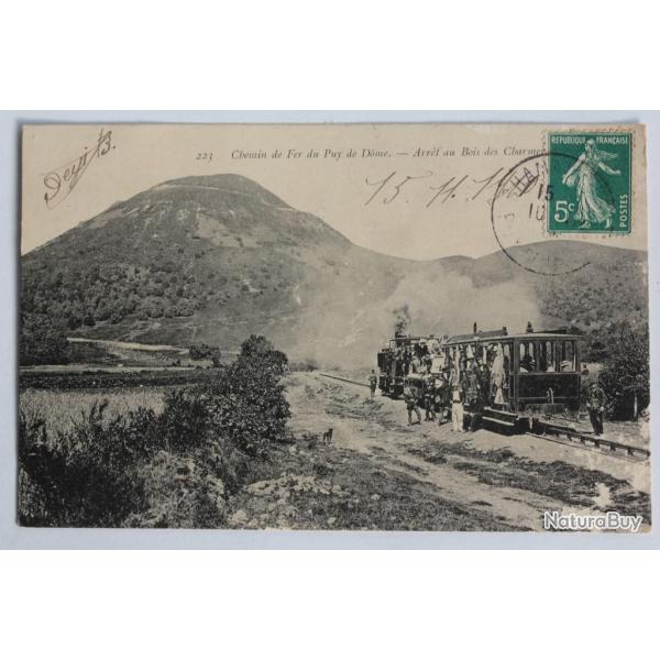 CPA Puy de D�me Chemin de Fer Arr�t au Bois des Charmes