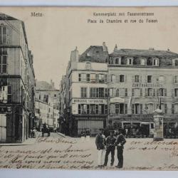 CPA Moselle Metz Place de Chambre et rue du Faisan Mercerie