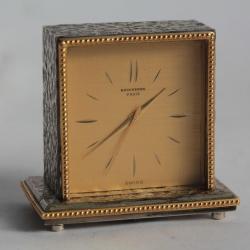 Pendulette de voyage argent et or Boucheron Paris