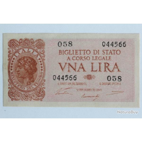 Billet 1 Lire Italie 1944 neuf