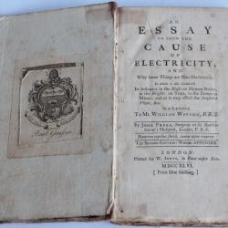 Livre An essay to shew the cause of electricity William Watson 1746