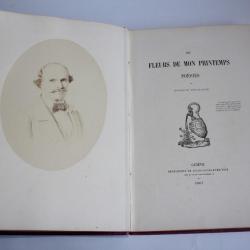 Livre Les fleurs de mon printemps Poésies Gustave Revilliod 1867