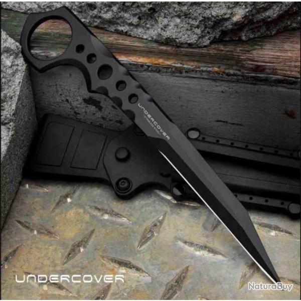 Couteau United Cutlery Undercover CIA Stinger Gen II Lame Acier 3Cr13 Etui Nylon UC3513