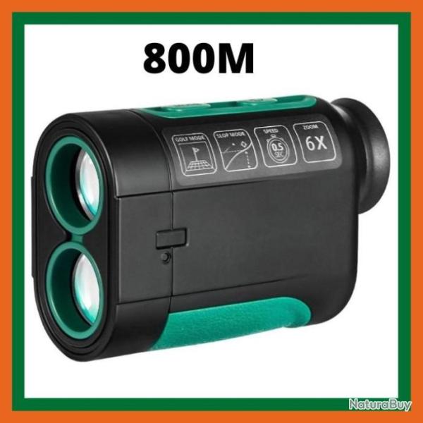 T�l�m�tre laser 800m - Grossissement 6x - Etanche - Noir et vert - Livraison gratuite et rapide