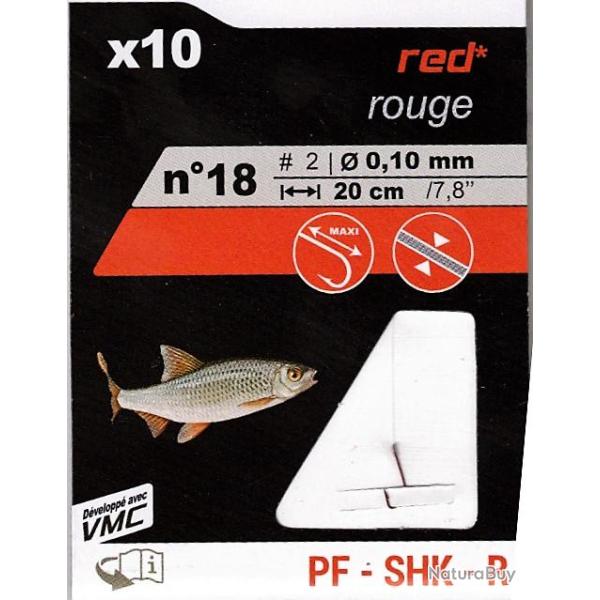 10 Hame�ons mont�s - color rouge - n� 18 - fil � 10/100 mm