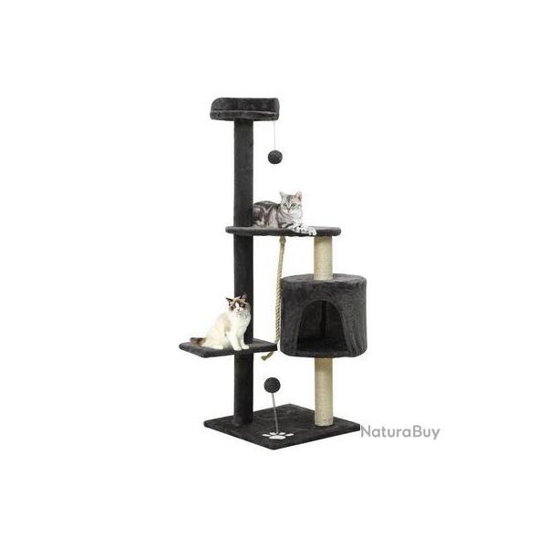 Arbre � Chat avec Griffoirs Haute Qualit� en Sisal Gris fonc� 120 cm