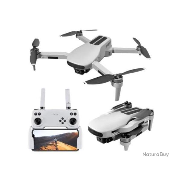 Drone HD GPS � Double Cam�ra WIFI Moteur sans Balai avec Deux batteries Trois Vitesses Gris