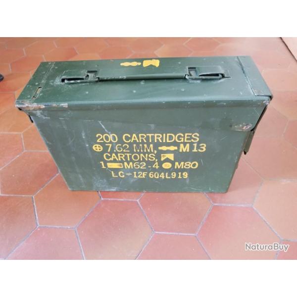 Caisse de Munitions Bo�te � Munitions US Army Box en Metal