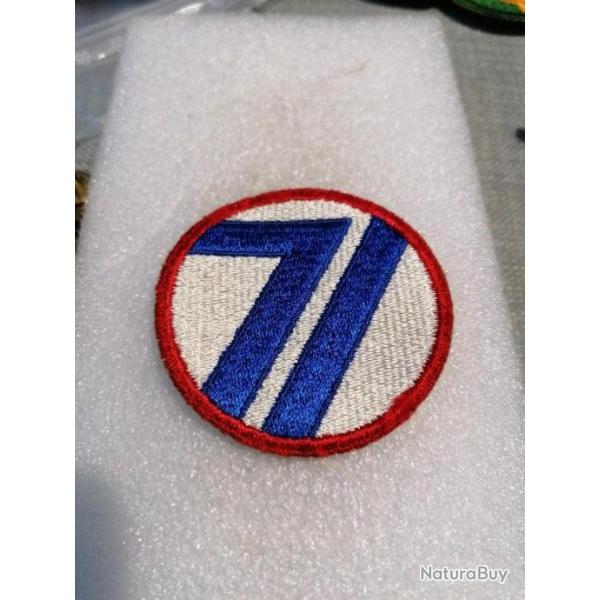 Patch arm�e us 71st INFANTRY DIVISION ww2 original 1