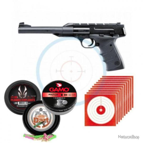 Pack FUN Pistolet � plomb Browning Buckmark Umarex Cal 4.5
