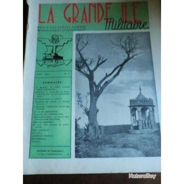 REVUE DES FORCES ARMEES DE MADAGASCARD LA GRANDE ILE  AOUT  1953  ENVIRONS DE TANANARIVE /  No 5