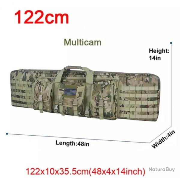 Sac de Transport pour  Fusil, Fusil d'Assaut, Carabine ... 122cm Multicam