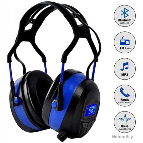 Casque anti-bruit 29dB Multifonction - Bleu - Livraison gratuite et rapide