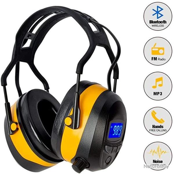 Casque anti-bruit 29dB Multifonction - Jaune - Livraison gratuite et rapide