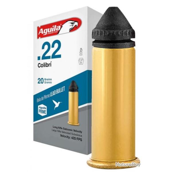 MUNITIONS AGUILA COLIBRI CAL. 22LR par 500