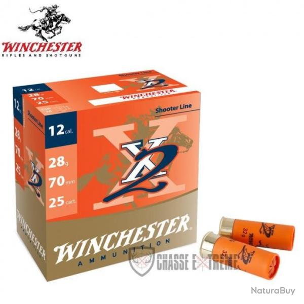 25 Cartouches WINCHESTER X2 32g cal 12/70 PB 7.5