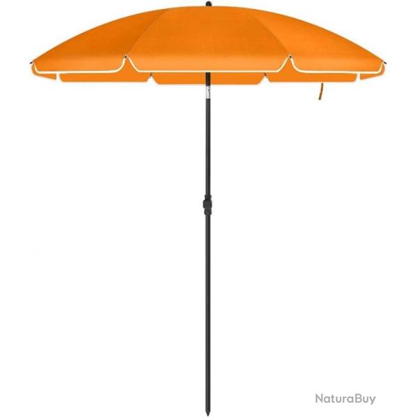 Parasol anti UV -  2 m - Orange - Piscine, jardin, plage - Sac de transport