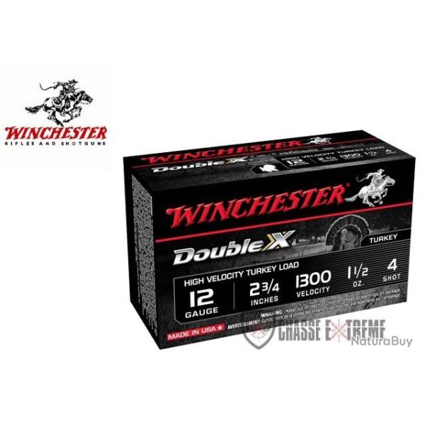 10 Cartouches WINCHESTER Double X 42Gr Cal 12/70 PB 6