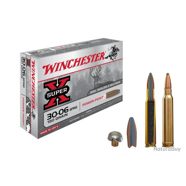 WINCHESTER - Balles 30-06SPR EXTREME POINT 150 GR (x20)