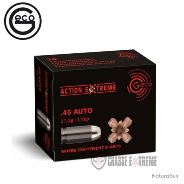 20 Munitions GECO Cal 45 Auto 175Gr Action Extr�me