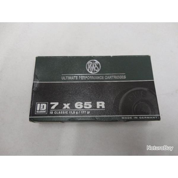 1 BOITE DE 20 BALLES 7 X 65R RWS   ID CLASSIC   177GR
