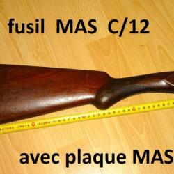 crosse fusil MAS calibre 12 + plaque de couche origine - VENDU PAR JEPERCUTE (SZ62)