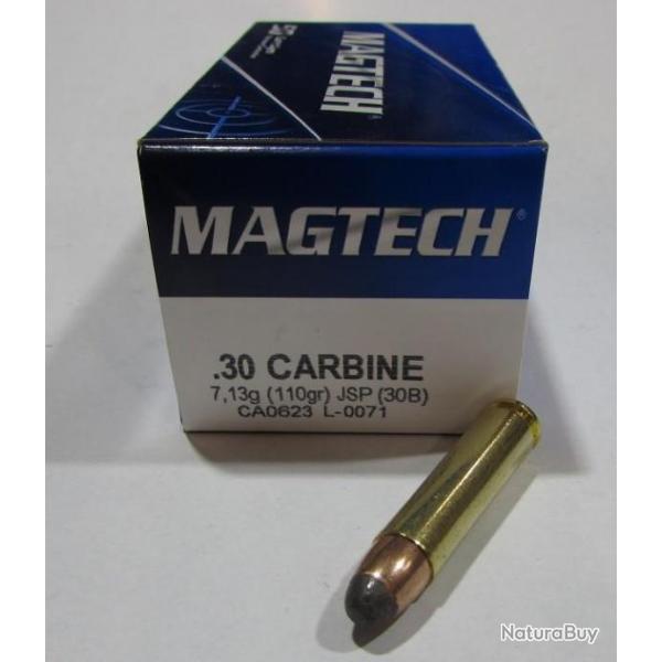 4 boites neuve de 50 cartouches magtech  de calibre 30 M1 110 grains Soft point
