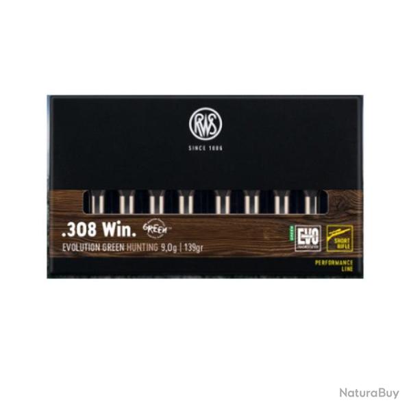 Balle RWS ctg evo green short 9.0 g - Cal. 308 Win - 308 Win MAG / Par 1