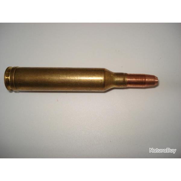 une cartouche de 7mm remington magnum pour collection, ogive GPA cuivre